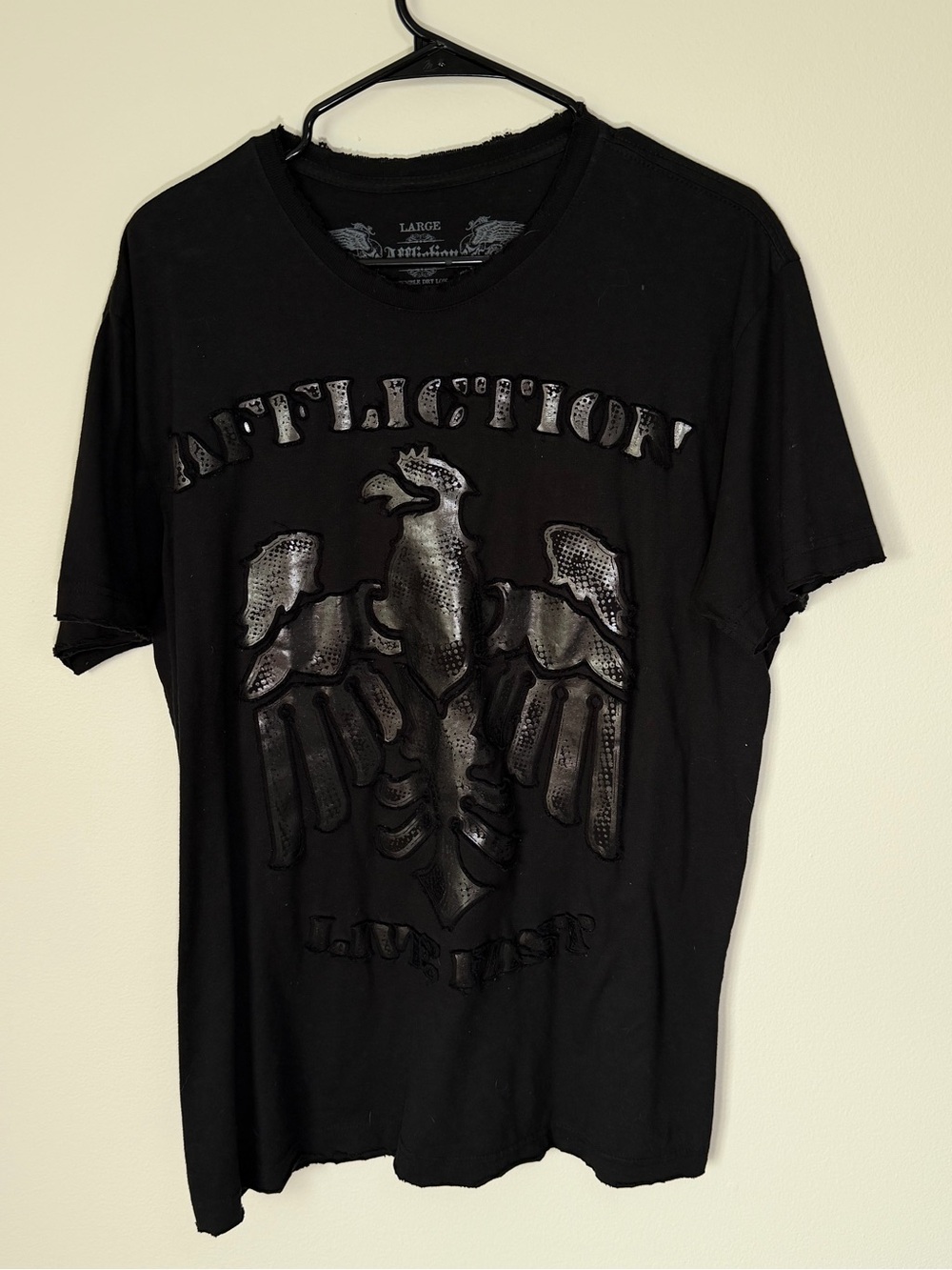 Affliction Black Short Sleeve Eagle Graphic Tee